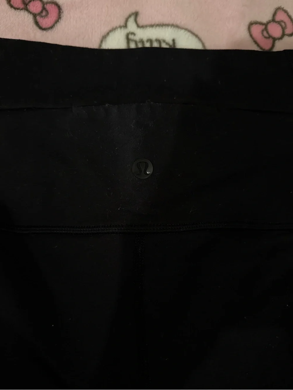 Black Lululemon Leggings with Mesh Detail